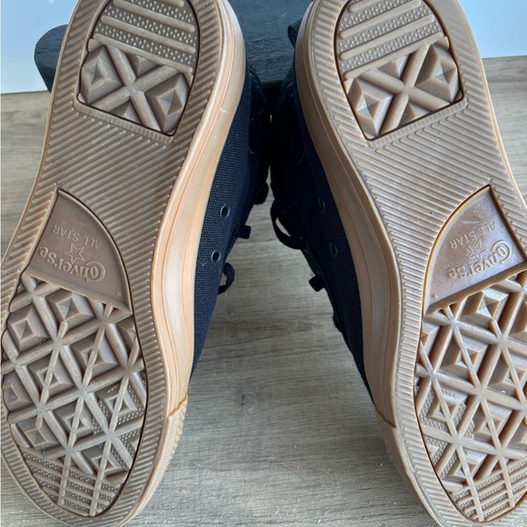 Converse Black and Tan High-Top Sneakers - Picture 7 of 9